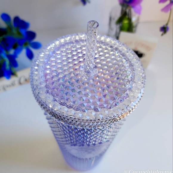 🦄 Unicorn Iridescent Bling Studded Acyrlic Starbucks Venti 24oz Tumbler ☆》NWT《☆ - Picture 3 of 7